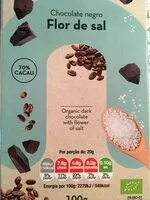 Sokerin määrä sisällä Chocolate negro, Flor de sal