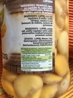 入っている砂糖の量 Graines de Lupin au Naturel