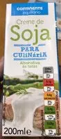 Suhkru kogus sees Creme de Soja