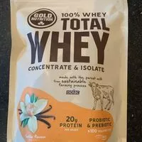 Sokerin määrä sisällä Total whey concentrate & isolate