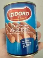 Cantidad de azúcar en 10 salchichas frankfurt