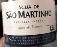 Sucre et nutriments contenus dans Agua de sao martinho