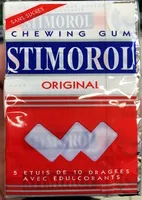 Sucre et nutriments contenus dans Stimorol