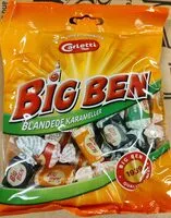 Jumlah gula yang masuk Big Ben Blandede Karameller