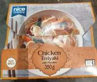 Suhkru kogus sees Chicken teriyaki with noodles