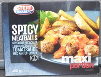 चीनी की मात्रा Spicy meatballs krydrede kødboller i italiensk inspireret tomatsauce med kartoffelbåde