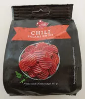 Sokerin määrä sisällä Chili Salami Chips