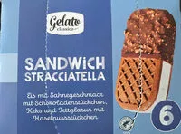 Sokerin määrä sisällä Eis mit Sahnegeschmack mit Schokoladenstückchen, kakaohaltigem Keks und kakaohaltiger Fettglasur mit Haselnussstückchen