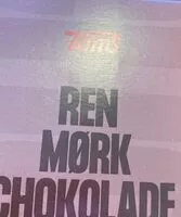 İçindeki şeker miktarı Mørk  chokolade