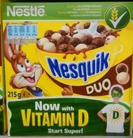 Sokerin määrä sisällä Nesquik Duo
