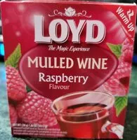Suhkru kogus sees Loyd Tea Wine Tea Mulled, Raspberry Flavour