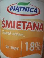 入っている砂糖の量 Śmietana 18%