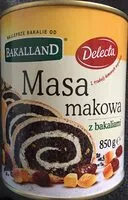 Suhkru kogus sees Masa makowa z bakaliami
