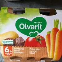 糖質や栄養素が Olvarit nutrica