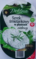 İçindeki şeker miktarı Serek śmietankowy w plastrach ziołowy