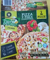 Suhkru kogus sees Pizza z pieca kamiennego z pieczarkami