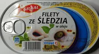 Suhkru kogus sees Filety że śledzia w oleju