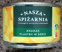 İçindeki şeker miktarı Ananas plastry w soku