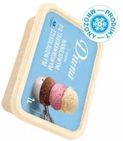 Sokerin määrä sisällä Lody o smaku waniliowo-truskawkowo-czekoladowym