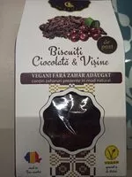 Quantité de sucre dans Biscuits with chocolate and sour cherry