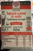 Amount of sugar in Înghețată cu aromă de vanilie