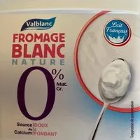 Cantidad de azúcar en Val blanc - Fromage blanc nature. 0%