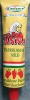Quantité de sucre dans Süsse Anna - Paprikamark mild
