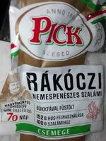 चीनी की मात्रा Rákóczi Nemespenészes Szalami [Ungarische Salami]