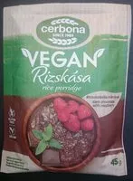Quantité de sucre dans Vegan Rizskása étcsokoládés málnával