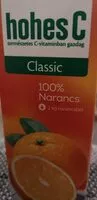 Suhkru kogus sees Hohes C Narancs Rostos 1Lt Tp 100%12
