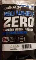 入っている砂糖の量 ISO WHEY ZERO