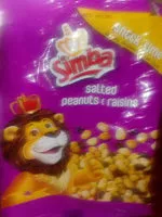Amount of sugar in salted peanuts&raisins