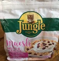 Suhkru kogus sees Muesli Nuts & Raisins