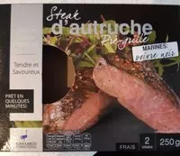 Количество сахара в Steak d'autruche pré grillé, marinés poivre noir