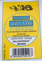 Cantidad de azúcar en Pastille Valda