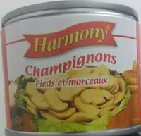 चीनी की मात्रा champignons pieds et morçeaux