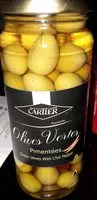 入っている砂糖の量 Olives vertes pimentées