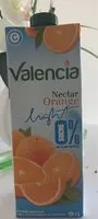 Quantité de sucre dans Nectar orange 0%