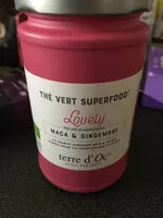 Sucre et nutriments contenus dans Green tea bio superfood