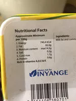 Sugar and nutrients in Inyange