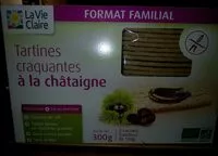 Sokerin määrä sisällä Tartines craquantes à la châtaigne