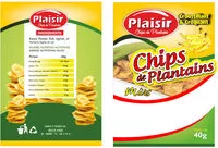 Amount of sugar in PLAISIR CHIPS DE PLANTAIN MURE