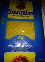Quantité de sucre dans Cheveux d'ange Sanabel carthage