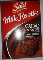 Sucre et nutriments contenus dans Mille recettes