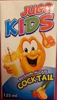 Azúcar y nutrientes en Jugo kids