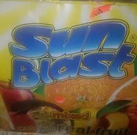 Sucre et nutriments contenus dans Sun blast