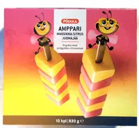 Suhkru kogus sees Amppari mansikka-sitrus juomajää