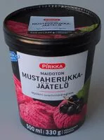 Sokerin määrä sisällä Maidoton mustaherukkajäätelö
