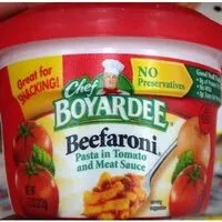 Sokerin määrä sisällä Beefaroni Pasta in Tomato and Meat Sauce
