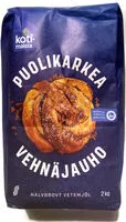 Количество сахара в Puolikarkea vehnäjauho
